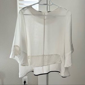 Vintage Japanese Linen White Blouse